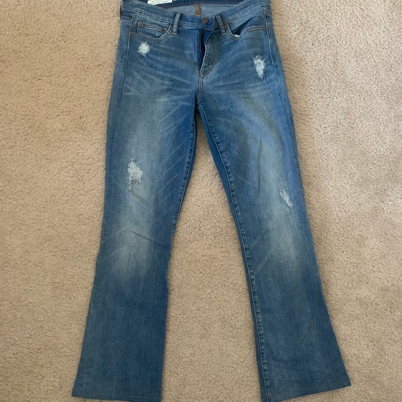Gap light colored, distressed bootcut jeans - Picture 1 of 5